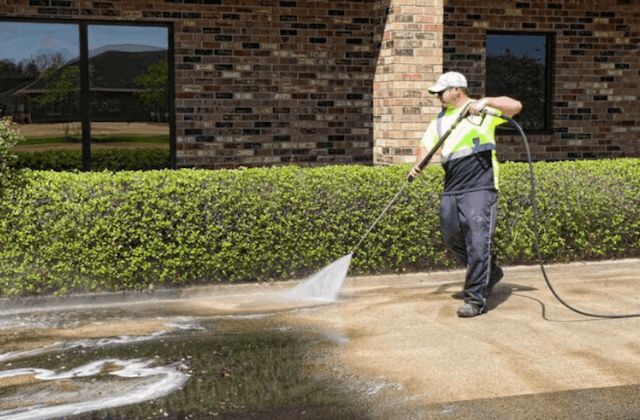 commercial concrete cleaning in corona